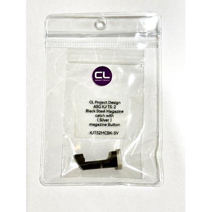 CLPD KJ TS-2 - Black Steel Magazine Catch with (Silver) Magazine Button